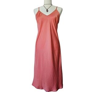 Sleeveless Slip Dress in Coral Pink
